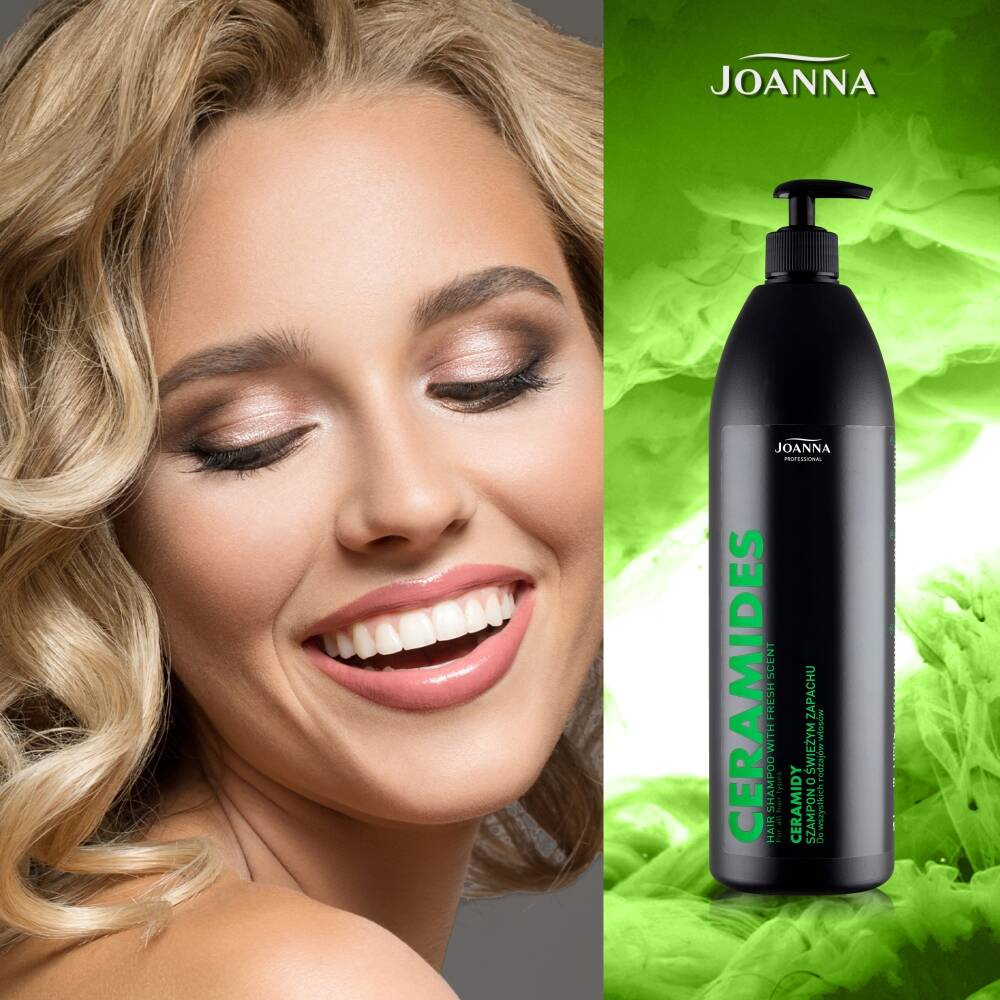 Joanna Professional Szampon ceramidowy 1000 ml o świeżym zapachu