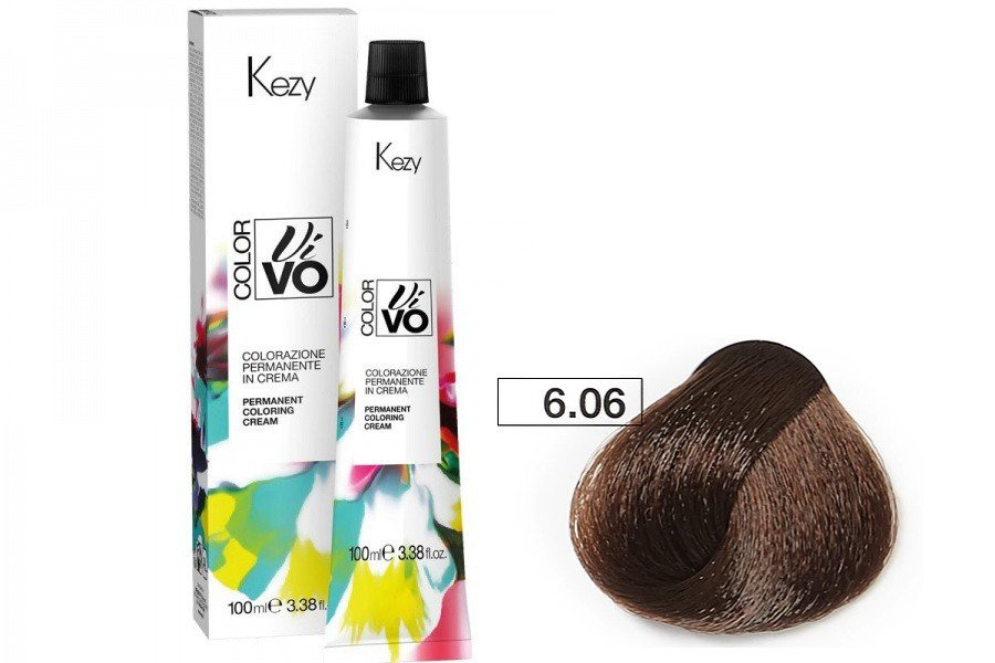 Farba do włosów Kezy Color Vivo 100 ml • 6.06 ciemny blond mokka